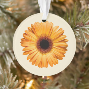 Flowers Orange Gerbera Ornament