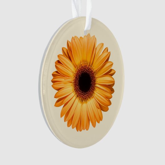 Flowers Orange Gerbera Ornament (voorkant)