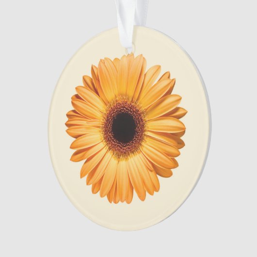 Flowers Orange Gerbera Ornament (voorkant)