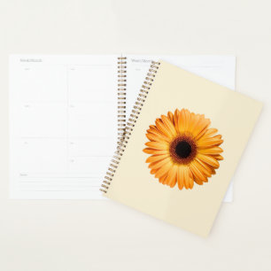 Flowers Orange Gerbera Planner