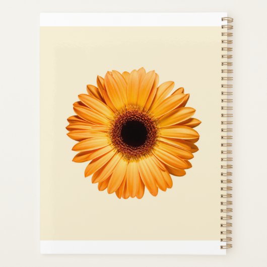Flowers Orange Gerbera Planner (Achterkant)
