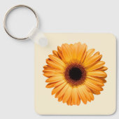 Flowers Orange Gerbera Sleutelhanger (Voorkant)