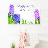 Flowers Paars Blue Pink Hyacinth Happy Norooz Spandoek (Insitu)