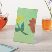 Flowers Painting Reclamebord Met Voetstuk (Insitu)