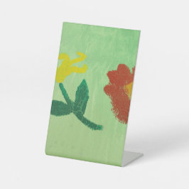 Flowers Painting Reclamebord Met Voetstuk