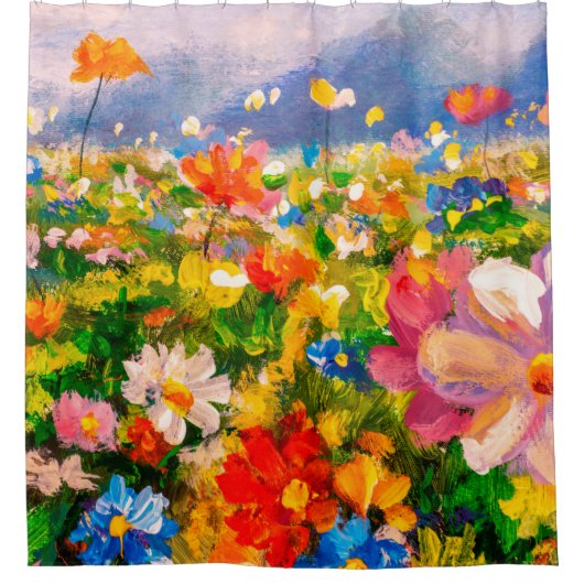 Flowers paintings monet painting claude impression douchegordijn (Voorkant)