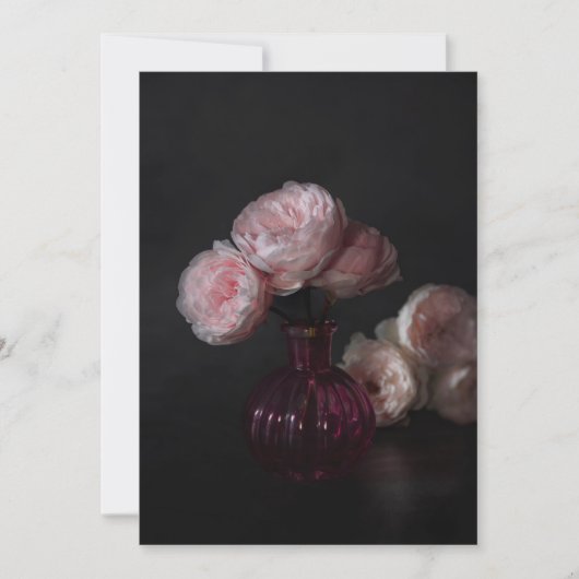 Flowers | Pale Pink Peonies in Vase Bedankkaart (Voorkant)