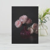Flowers | Pale Pink Peonies in Vase Bedankkaart (Staand voorkant)