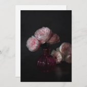 Flowers | Pale Pink Peonies in Vase Bedankkaart (Voorkant / Achterkant)