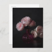 Flowers Pale Pink Peonies in Vase Briefkaart (Voorkant / Achterkant)