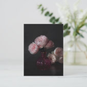 Flowers Pale Pink Peonies in Vase Briefkaart (Staand voorkant)