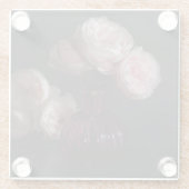 Flowers | Pale Pink Peonies in Vase Glazen Onderzetter (Achterkant)