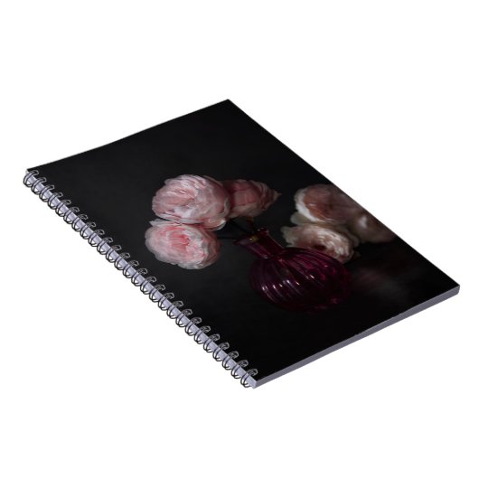 Flowers Pale Pink Peonies in Vase Notitieboek (Rechterzijde)