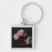Flowers Pale Pink Peonies in Vase Sleutelhanger (Voorkant)