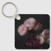 Flowers Pale Pink Peonies in Vase Sleutelhanger (Voorkant)
