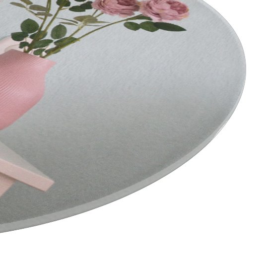 Flowers | Pale Pink Roses on Nightstand Snijplank (Hoek)