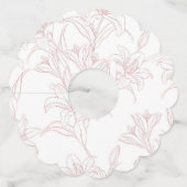 Flowers Patroon 10 Wijnglaslabel (Voorkant)