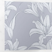 Flowers Patroon 12 Drieluik Wenskaart (Binnenzijde eerst)