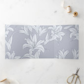 Flowers Patroon 12 Drieluik Wenskaart (Binnen)