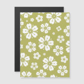 Flowers Patroon 1 Magnetische Uitnodiging (Voorkant / Achterkant)