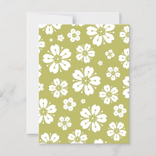 Flowers Patroon 1 Magnetische Uitnodiging (Voorkant)