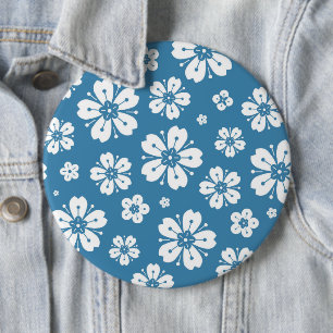 Flowers Patroon 5 Ronde Button 6,0 Cm