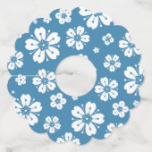 Flowers Patroon 5 Wijnglaslabel (Voorkant)