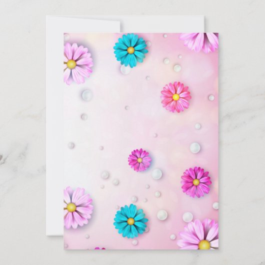 Flowers Patroon 7 Bedankkaart (Achterkant)