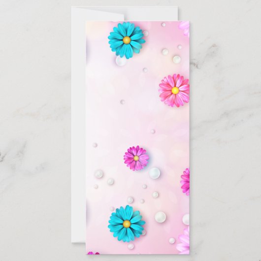 Flowers Patroon 7 Magnetische Uitnodiging (Voorkant)