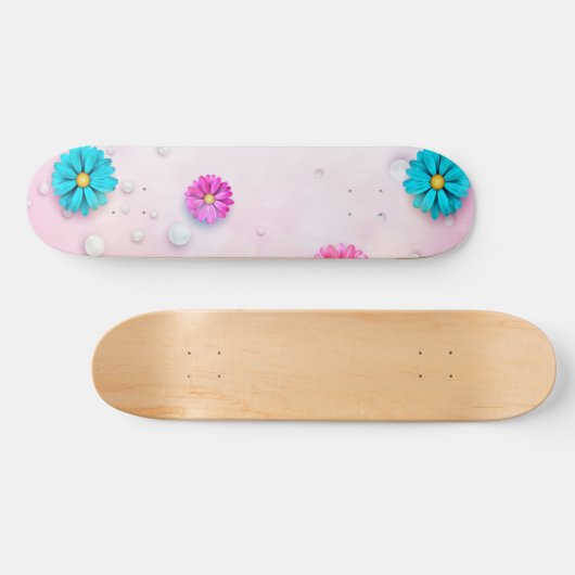 Flowers Patroon 7 Persoonlijk Skateboard (Horizontaal)