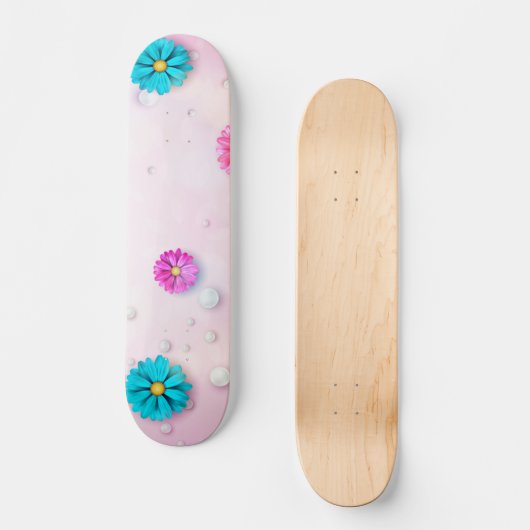 Flowers Patroon 7 Persoonlijk Skateboard (Voorkant)