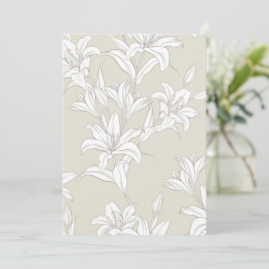 Flowers Patroon 9 Bedankkaart (Staand voorkant)
