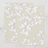 Flowers Patroon 9 Bedankkaart (Voorkant / Achterkant)