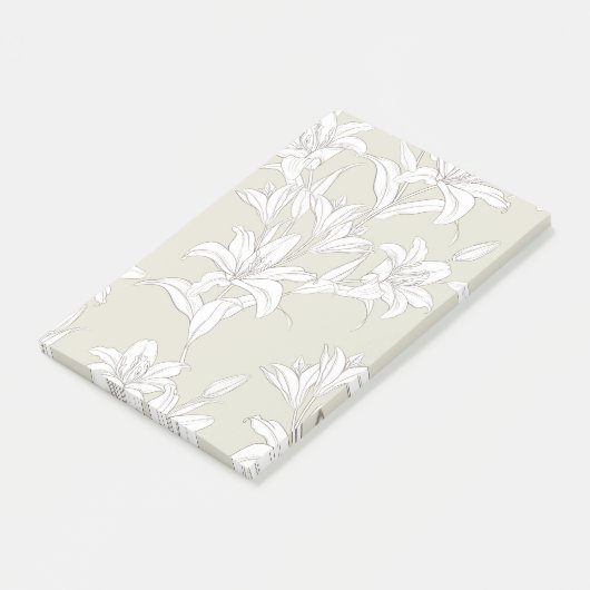 Flowers Patroon 9 Post-it® Notes (Schuin)