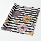 Flowers Patroon Cadeaupapier (Uitgerold)
