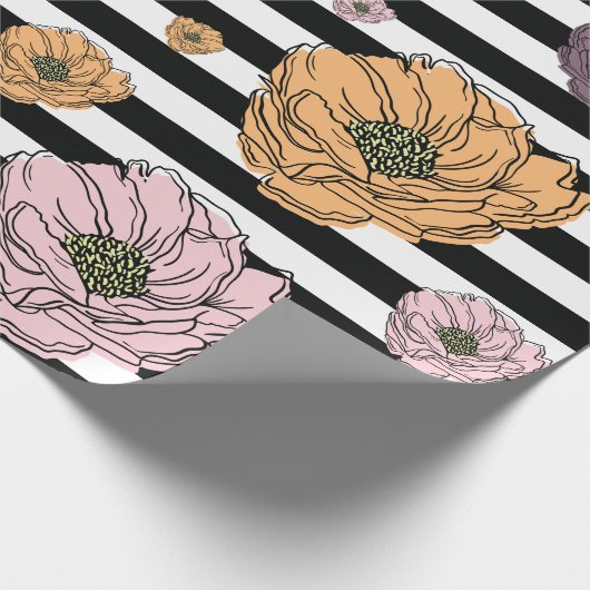 Flowers Patroon Cadeaupapier (Hoek)