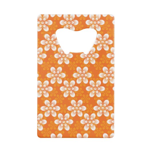 Flowers Patroon Creditkaart Flessenopener (Voorkant)