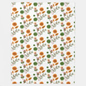 Flowers Patroon Fleece Deken (Voorkant)