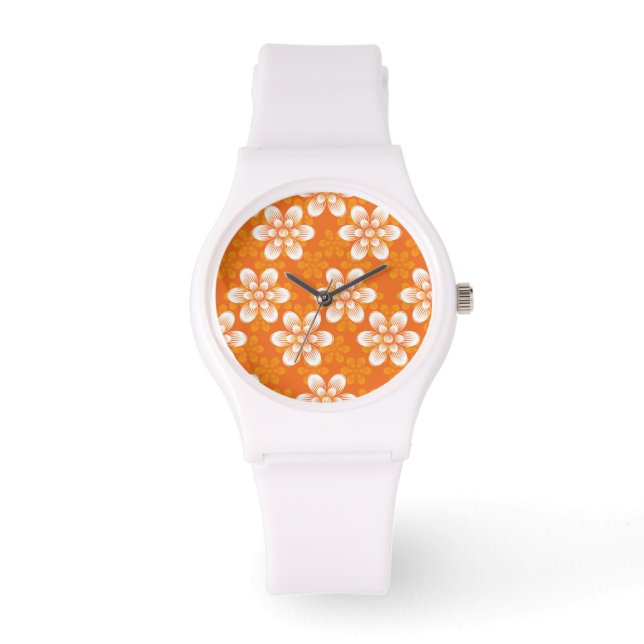 Flowers Patroon Horloge (Voorkant)