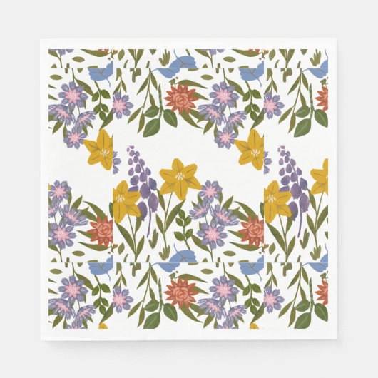 Flowers Patroon Servet (Voorkant)