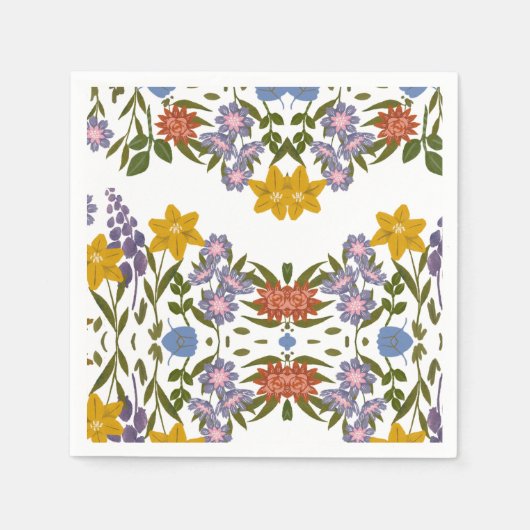 Flowers Patroon Servet (Voorkant)