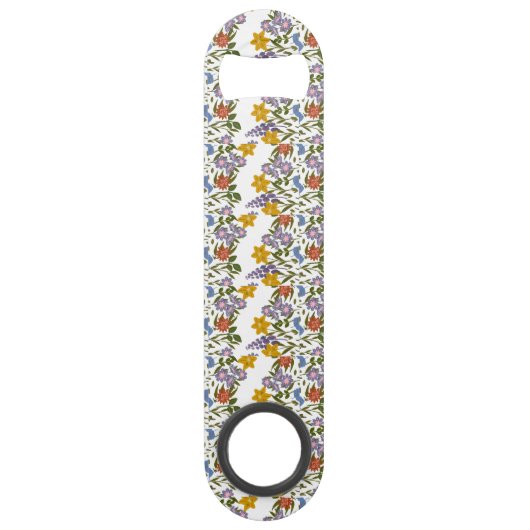 Flowers Patroon Speed Flessenopener (Voorkant)