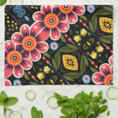 Flowers Patroon Theedoek (Gevouwen)