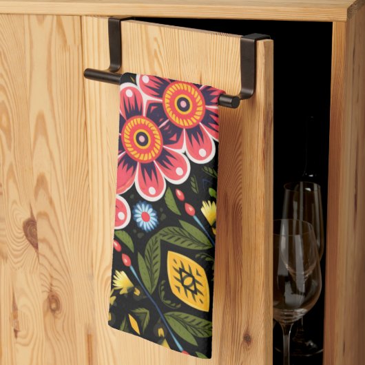Flowers Patroon Theedoek (Derde Gevouwen)