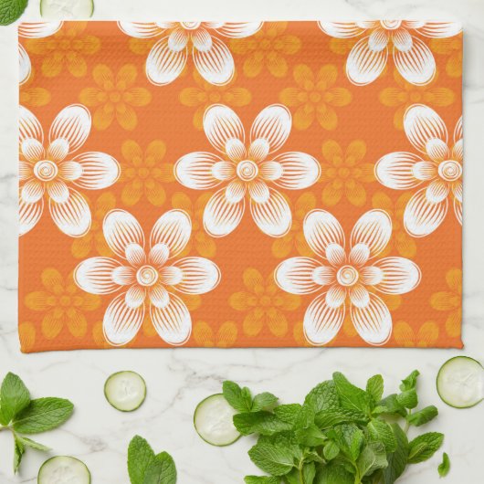 Flowers Patroon Theedoek (Gevouwen)