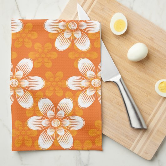 Flowers Patroon Theedoek (Quarter Fold)