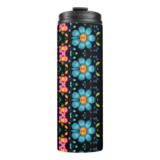 Flowers Patroon Thermosbeker (Voorkant)
