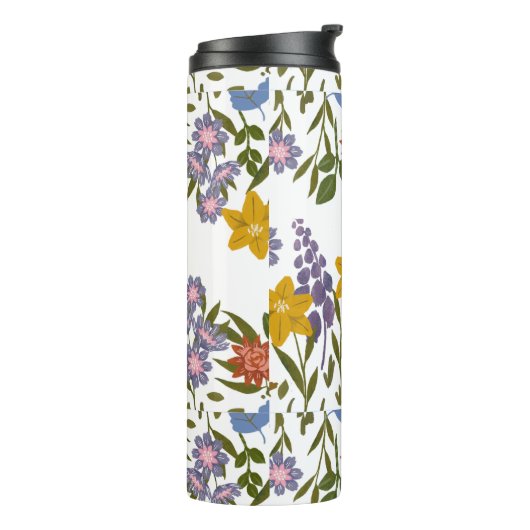 Flowers Patroon Thermosbeker (Gedraaid links)