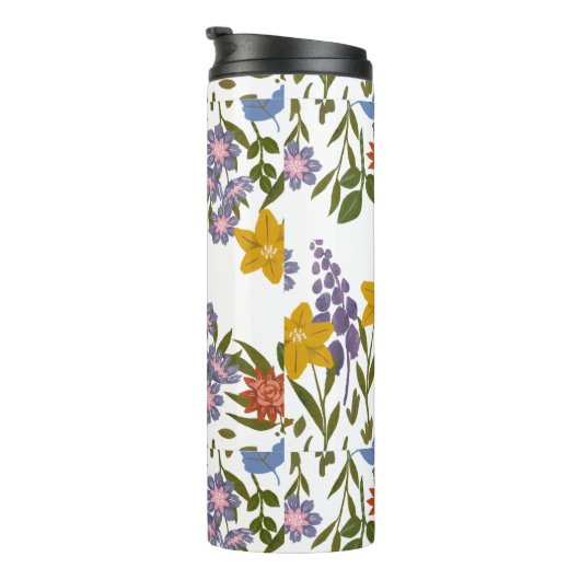 Flowers Patroon Thermosbeker (Geroteerd rechts)