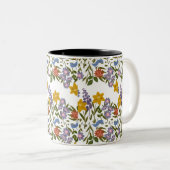 Flowers Patroon Tweekleurige Koffiemok (Voorkant rechts)